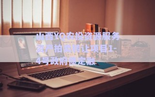 山西YQ農(nóng)投資源服務(wù)資產(chǎn)拍賣轉(zhuǎn)讓項目1-4號政府債定融